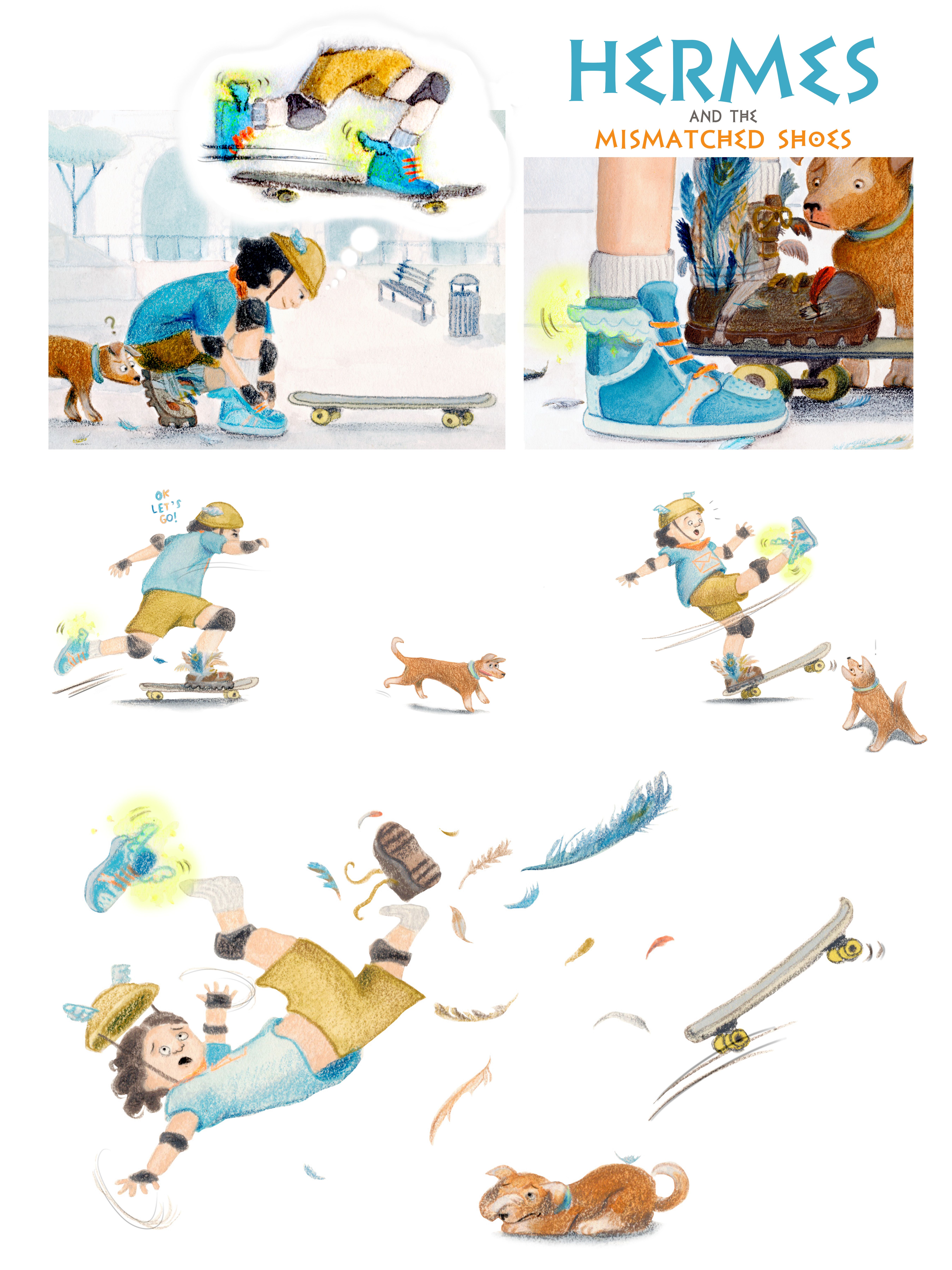 Page from "Hermes and the Mismatched Shoes"